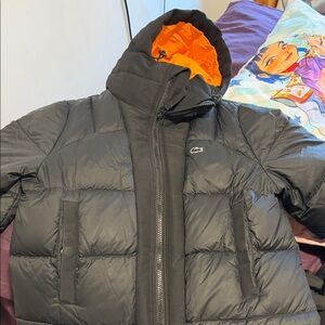 Lacoste Black long Puffer Jacket XS